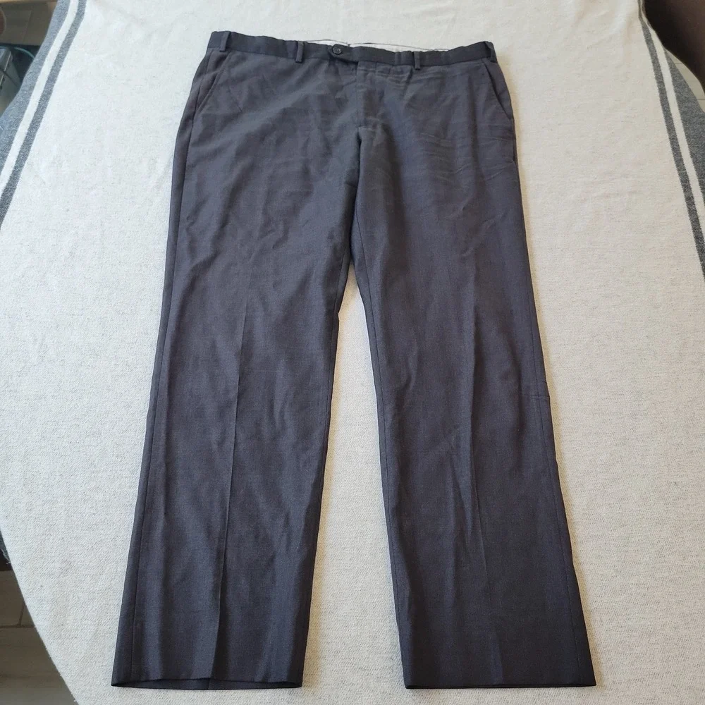 Santorelli Mens 42 Gray Loro Piana Wool Super 110s Roma Trousers Italy Luxury
